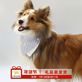 JOLIE条纹绅士小狗口水巾围兜比熊泰迪猫狗配饰英伦风可定制