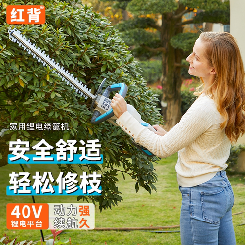 红背锂电绿篱机电动绿篱修剪机