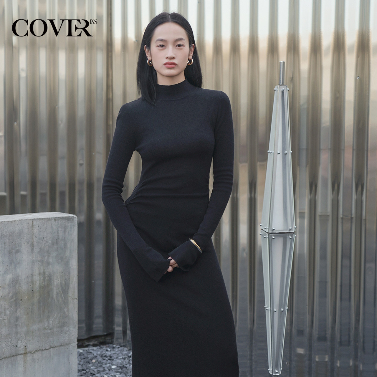 柔软羊毛交织糅合 半高领设计触感细腻温暖