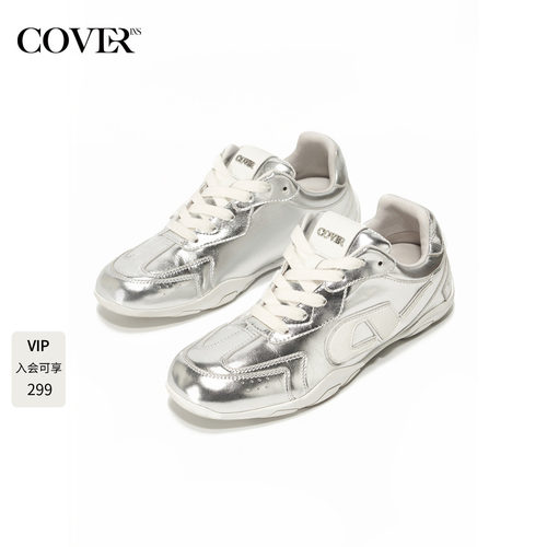 COVERINS2025冬季新款银色休闲鞋女CC35592030