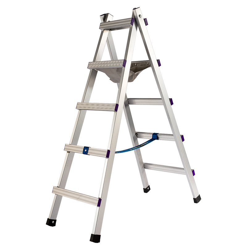 可以行走的梯子铝合金人字梯加厚焊接折叠家用装修木工移动工程梯