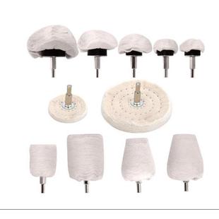 跨境11件套装 白布轮 抛光蜡 轮毂汽车抛光打磨套装