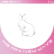MNNW 简约线条卡通可爱小兔子脚踝手腕迷你纹身贴纸女 迷你小兔子
