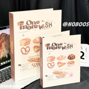 新款吃一口面包卡册A4九宫格A5四宫格韩系手绘ins风3寸小卡收纳册