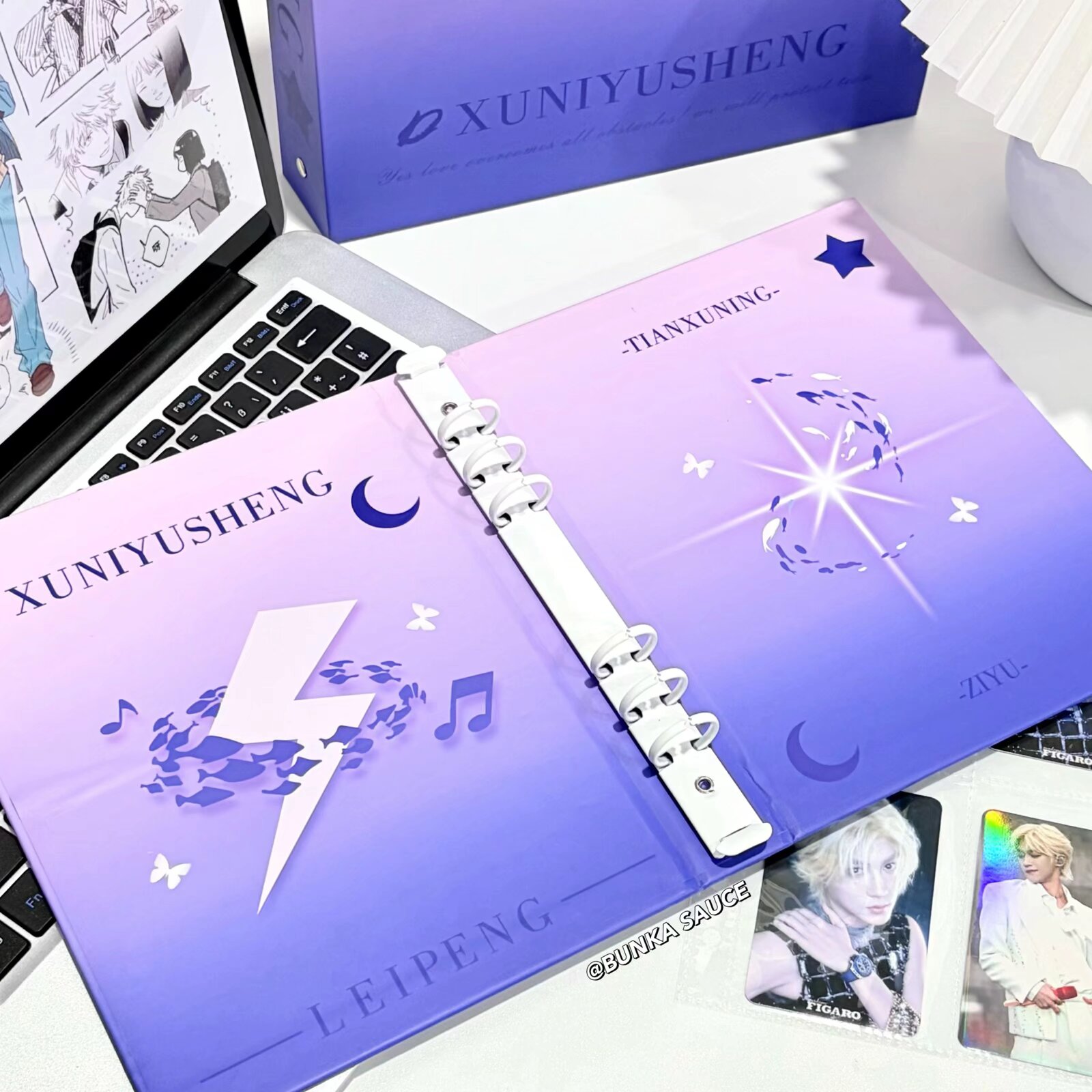 新款A4A5梓渝卡册周边栩你渝生田雷郑朋活页四宫格追星收纳册ins