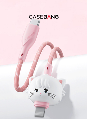 CASEBANG×Mikko联名Mikko的日常look系列编织快充PD少女数据线适用苹果iPhone16/15/14/13/Plus/Pro/ProMax