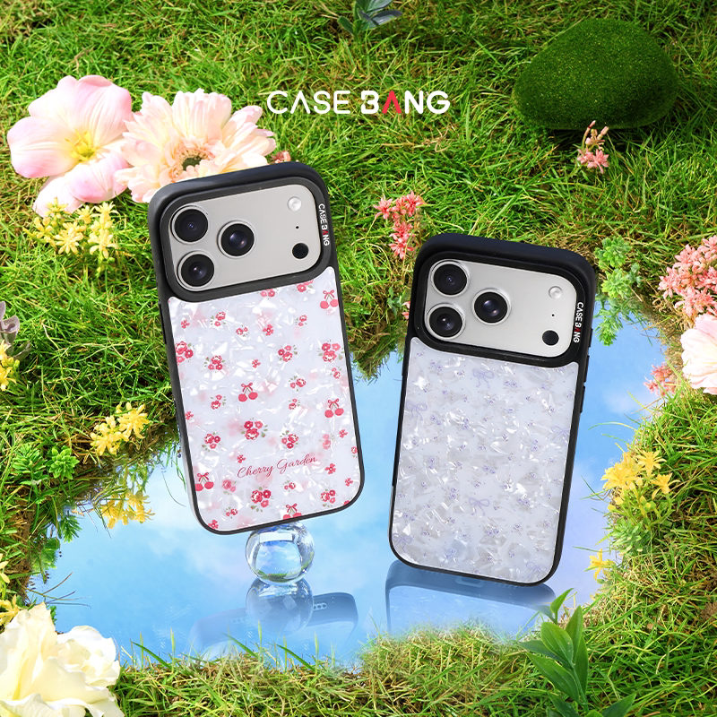 CASEBANGx花房出镜适用iPhone18ProMax/18Pro/17Promax/17Pro/16Promax/15磁吸新款碎花小清新贝母苹果手机壳图片