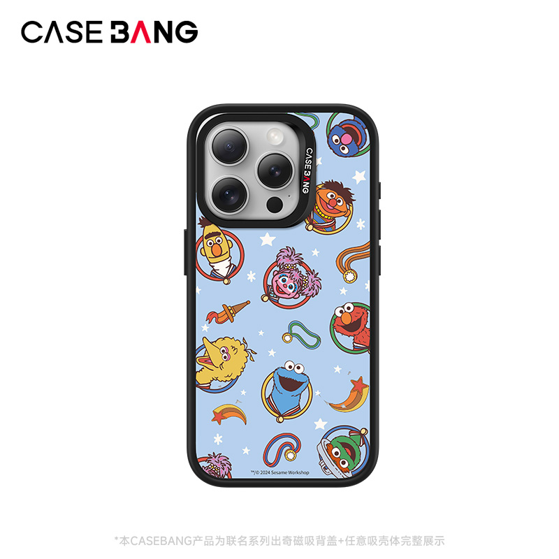 CASEBANGx芝麻街Sesame Street联名星运奖牌出奇手机壳磁吸背盖适用于iPhone15/14/13/Plus/Pro/Max