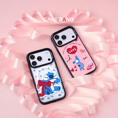 CASEBANGx迪士尼联名史迪奇恋爱ing系列适用iPhone17ProMax/17Pro/17e/16promax/15可拆卸磁吸背盖苹果手机壳