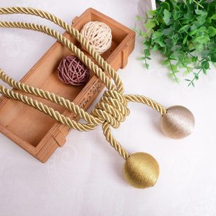 简约现代绑带固定扎系带欧式 窗帘挂球一对装 创意家用北欧窗帘绑绳