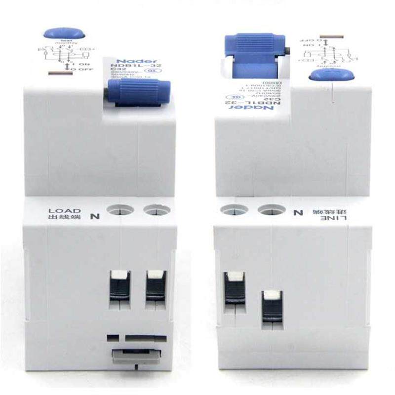 Nader上海良信家用开关断路器漏电保护器NDB1L-32系列 1PN上进线