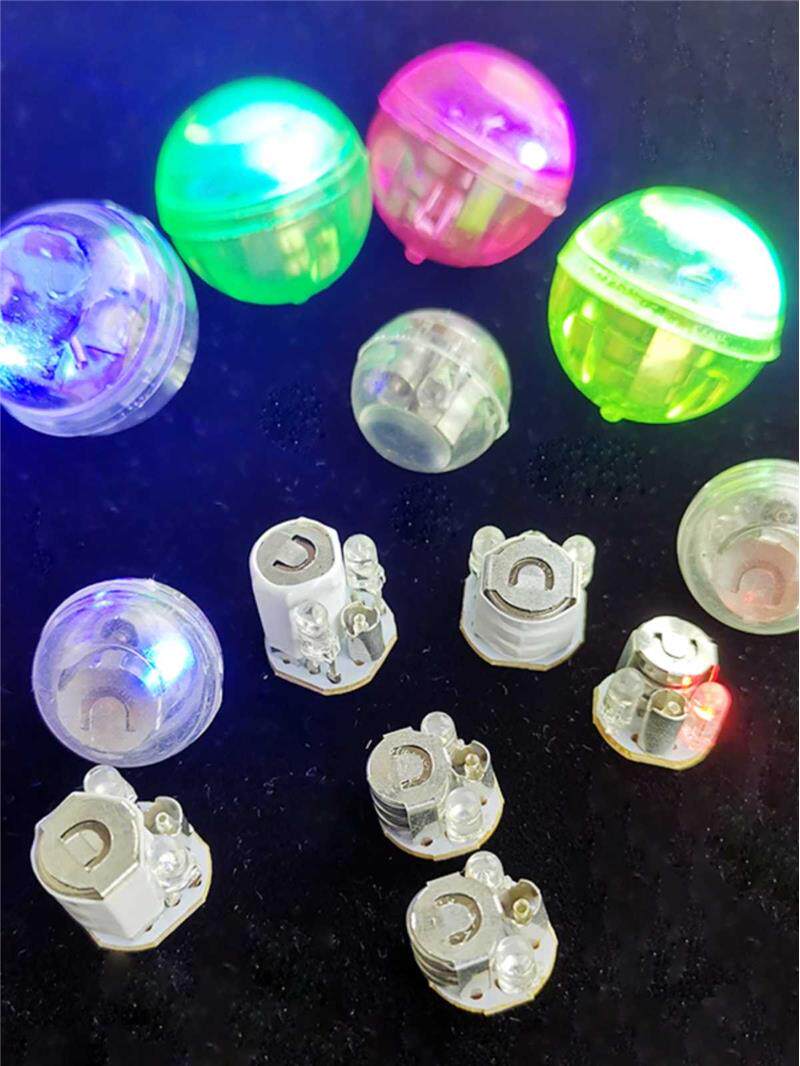 电子震动感应闪光球迷你led电子小彩灯DIY手工装饰灯光纽扣电池灯_虎窝淘