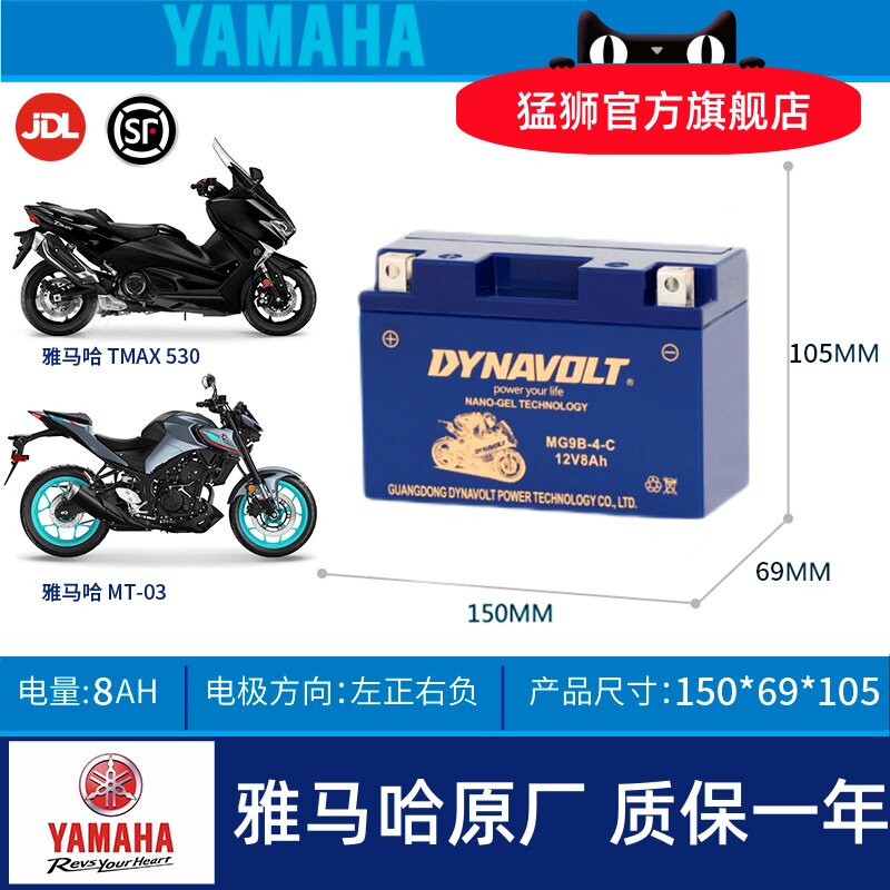 雅马哈ATV猛禽YFZ450R YFM700R Raptor 沙滩车电瓶蓄电池GT9B-4