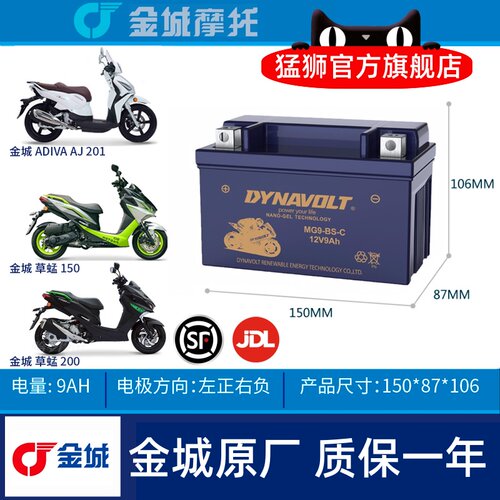 金城圣甲虫ADIVAAJ201电瓶