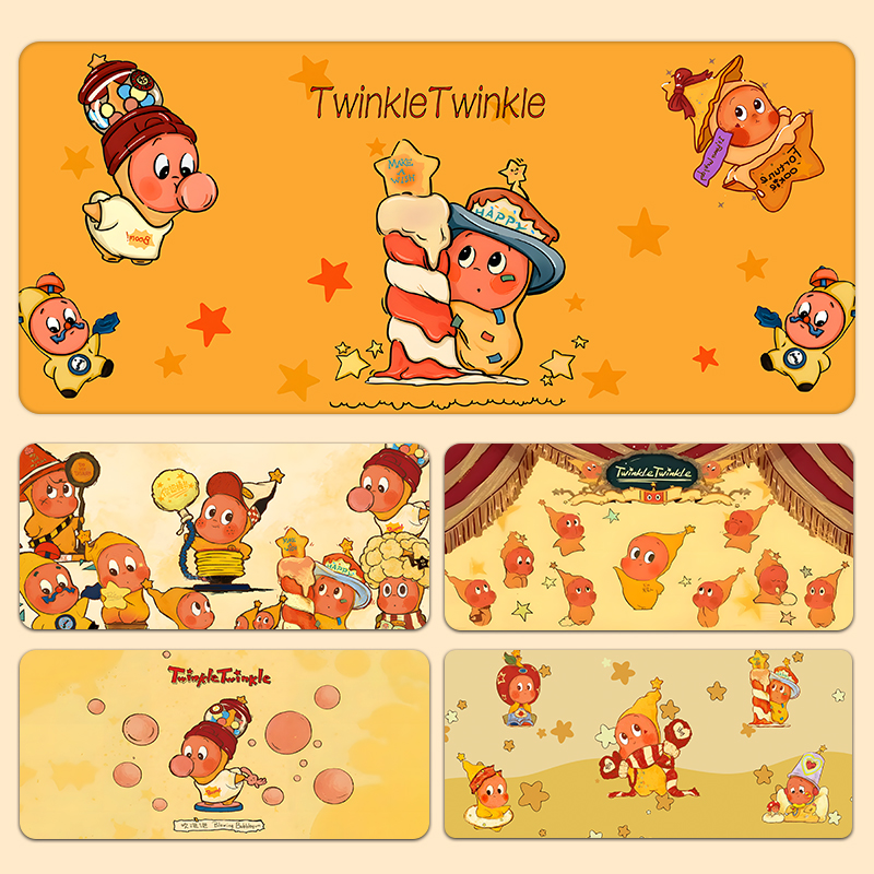 插画星星人超大女生鼠标垫