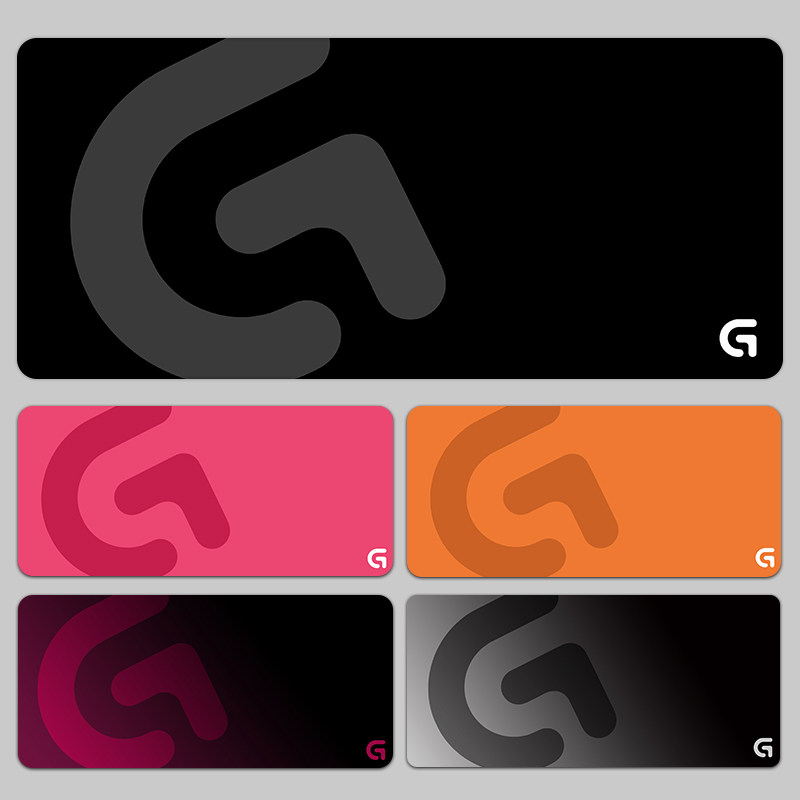 罗技专用纯色电竞游戏鼠标垫FPS大号简风办公加厚锁边办公桌垫