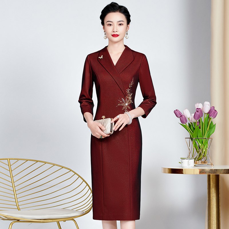 现货速发喜婆婆婚宴装高贵2025新款婚礼新娘母亲妈妈装结婚礼服气
