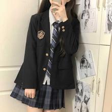 外套女秋冬季 jk制服西装 学院风黑色校供感小个子西服上衣女 原创款