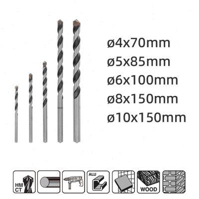 makita牧田多功能钻头木材瓷砖砖墙铝材金属橡胶塑料打孔开孔圆柄