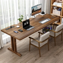 纯实木工腿电竞桌双人电脑桌书桌大板长条桌办公桌工作台台式 稳固