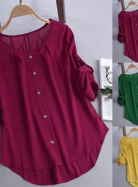S-5XL Plus size Blouse Women Casual Top ladies Shirts Loose