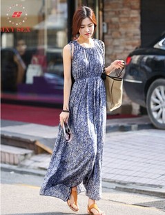 Floral vest summer dress 连衣裙 Bohemian юбка women 2022