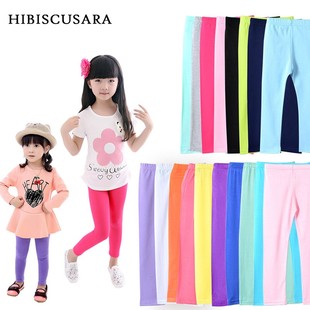 Girl Pants Soft Elastic Modal Cotton Kids Leggings Candy Col