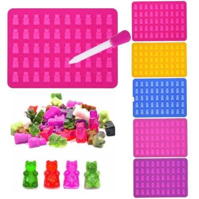 50 Grids Gummy Bears Silicone Chocolate Candy Cake Mold Ice