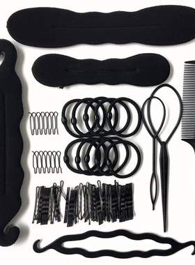 79pcs/set hair accessories braider donut hair clips for wome