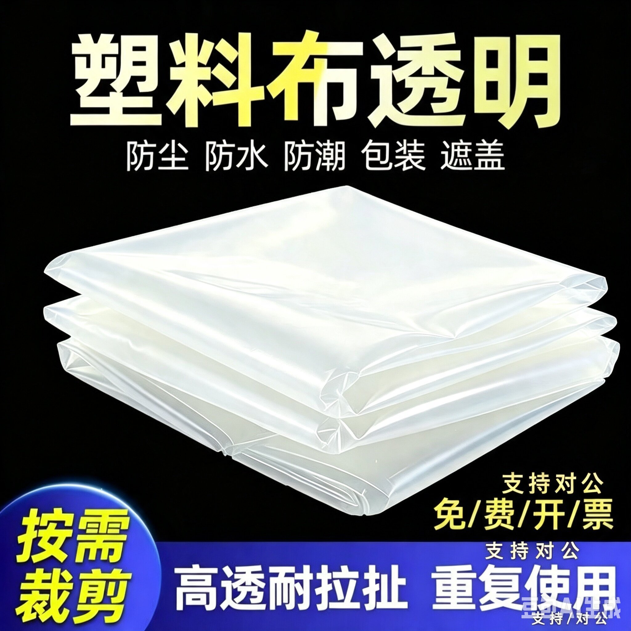 PE透明塑料布全新料防尘防雨保温