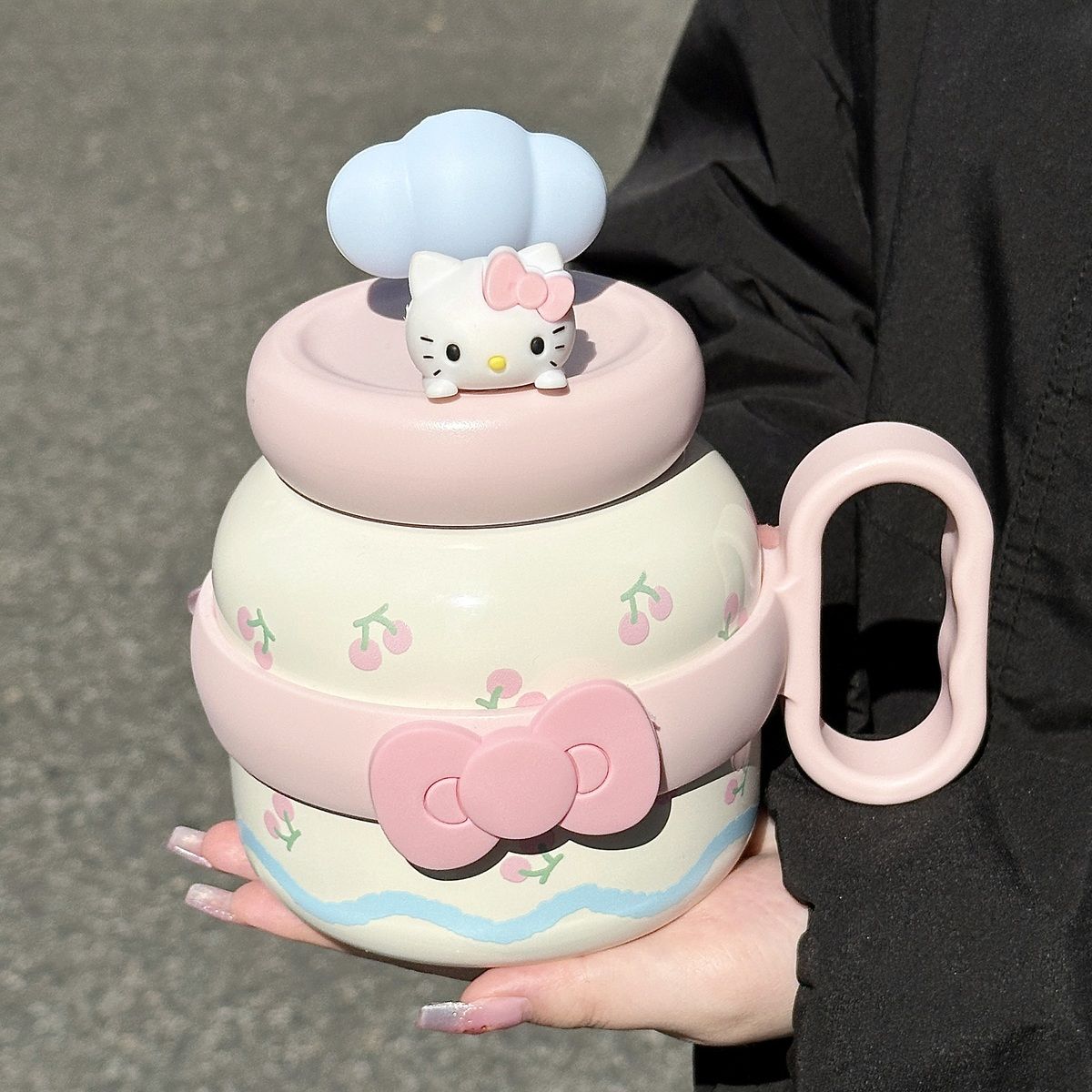 可爱Kitty保温杯女生2024
