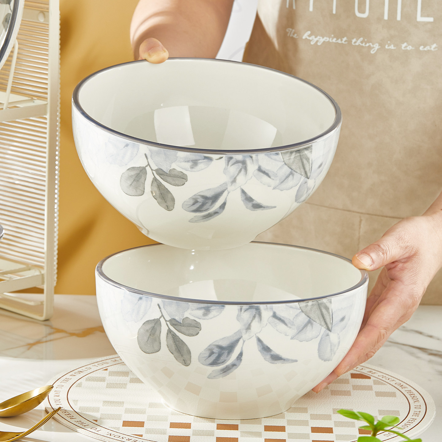 陶瓷汤碗家用2026新款高颜值釉下彩可微波家用加厚酸菜鱼大盆汤碗,餐饮具,碗,淘宝优惠券,粉丝福利购,淘宝优惠卷