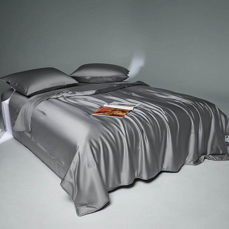 高端轻奢纯色兰精天丝夏凉被四件套夏季凉感冰丝空调被大豆薄被子,床上用品,化纤被,淘宝优惠券,粉丝福利购,淘宝优惠卷