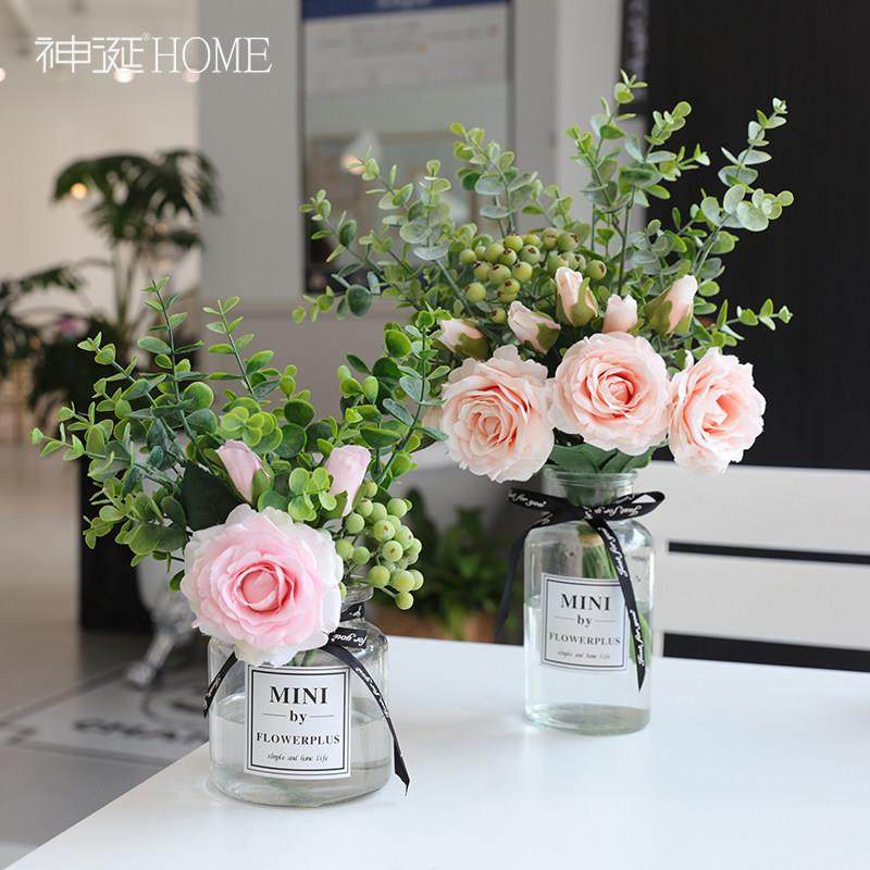 北欧ins假花仿真花客厅摆设防塑料绢花餐桌花摆花艺装饰花束摆件,家居饰品,仿真花/假花,淘宝优惠券,粉丝福利购,淘宝优惠卷