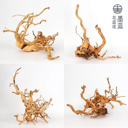 自然风化杜鹃根枯木树根插花造景木雕微景观鱼缸木头摆件装饰