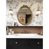 法式 覆古挂墙化妆镜高级古典雕花led智能浴室镜轻奢壁炉玄关挂镜