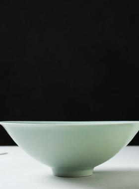 彷古瓷器 覆古北宋风格 隐青釉大碗 面碗 古董古玩收藏摆件收藏品