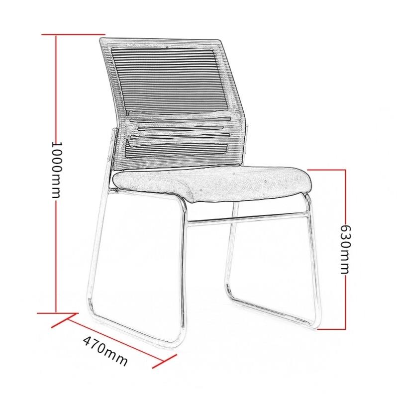 奈高电脑办公椅网布会议弓形椅子家用休闲职员经理椅无扶手款OH-1