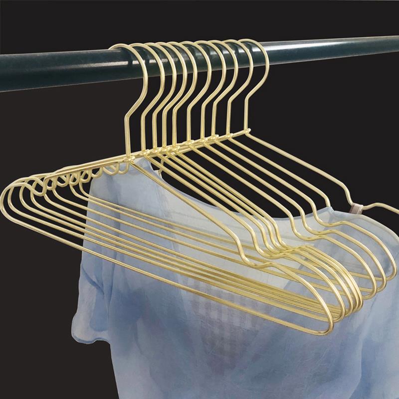 防滑衣架无痕铝合金衣架子家用太空铝晾晒衣挂轻奢风高档金属衣撑
