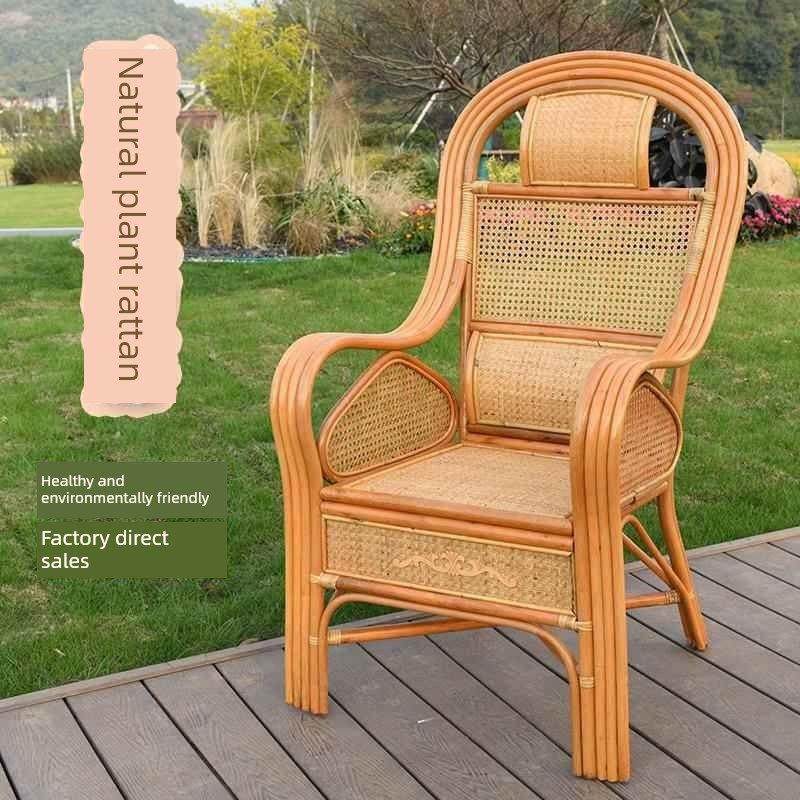 藤椅椅子天然真藤办公椅护腰休闲家用老人高靠背藤椅客厅滕椅单人,住宅家具,阳台椅,淘宝优惠券,粉丝福利购,淘宝优惠卷
