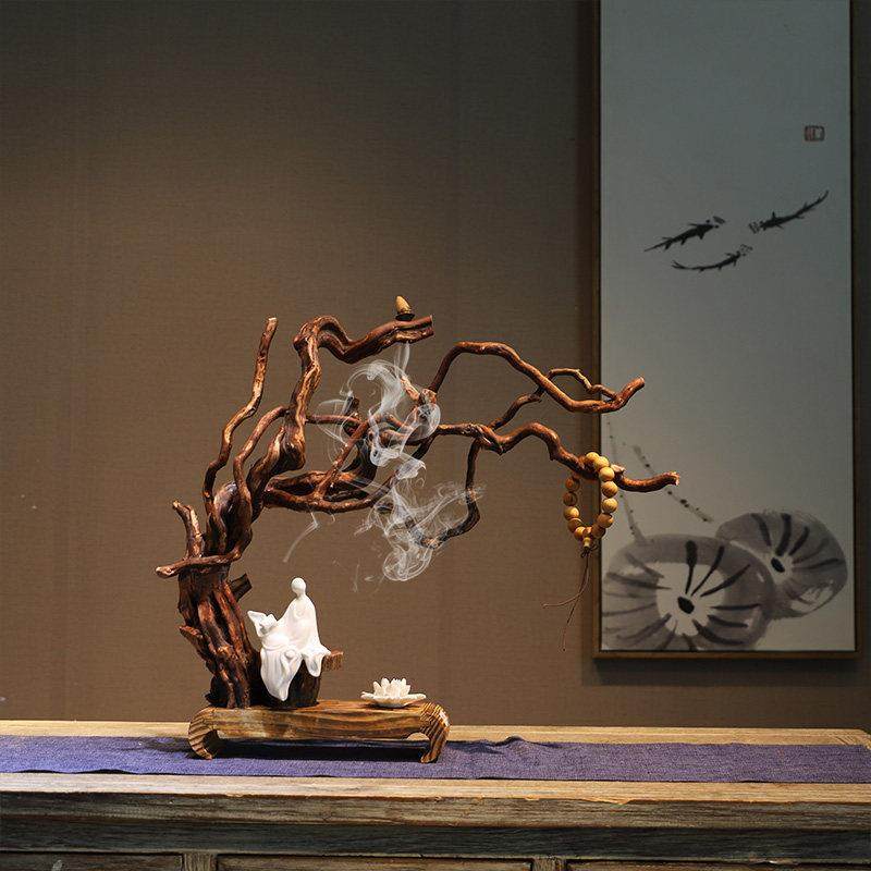 根雕实木摆件风化木新中式禅意客厅茶室样板房电视柜玄关家居装饰,家居饰品,桌面摆件,淘宝优惠券,粉丝福利购,淘宝优惠卷