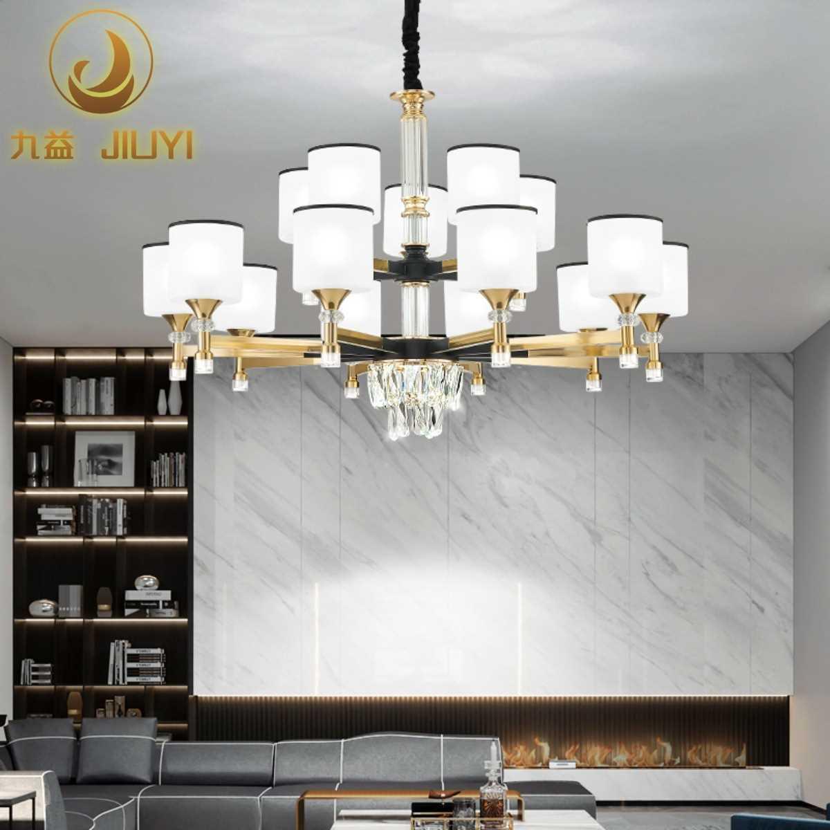 轻奢水晶吊灯客厅灯2023年新款现代简约防尘创意个性家用餐厅灯具