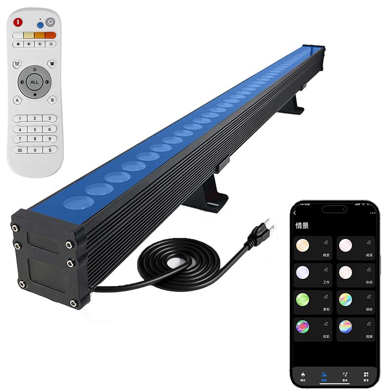 蓝牙智能APP全彩 彩遥控洗墙灯户外防水RGBCW背景舞台墙灯装饰气