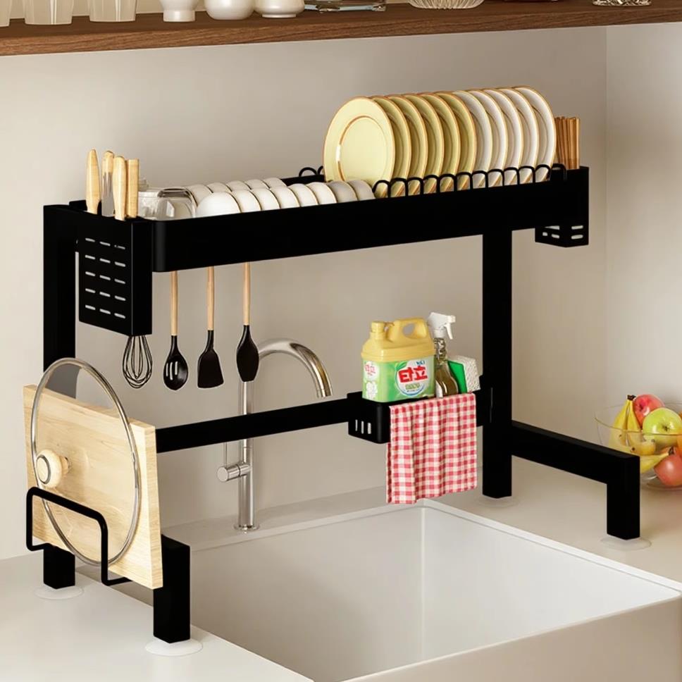 厨房水槽置物架台面通风洗碗槽水池防尘碗柜碗碟收纳储物沥水架子