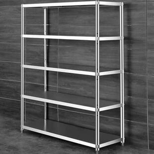 烤箱架储物收纳锅架家用微波炉架子不锈钢厨房置物架落地菜架多层