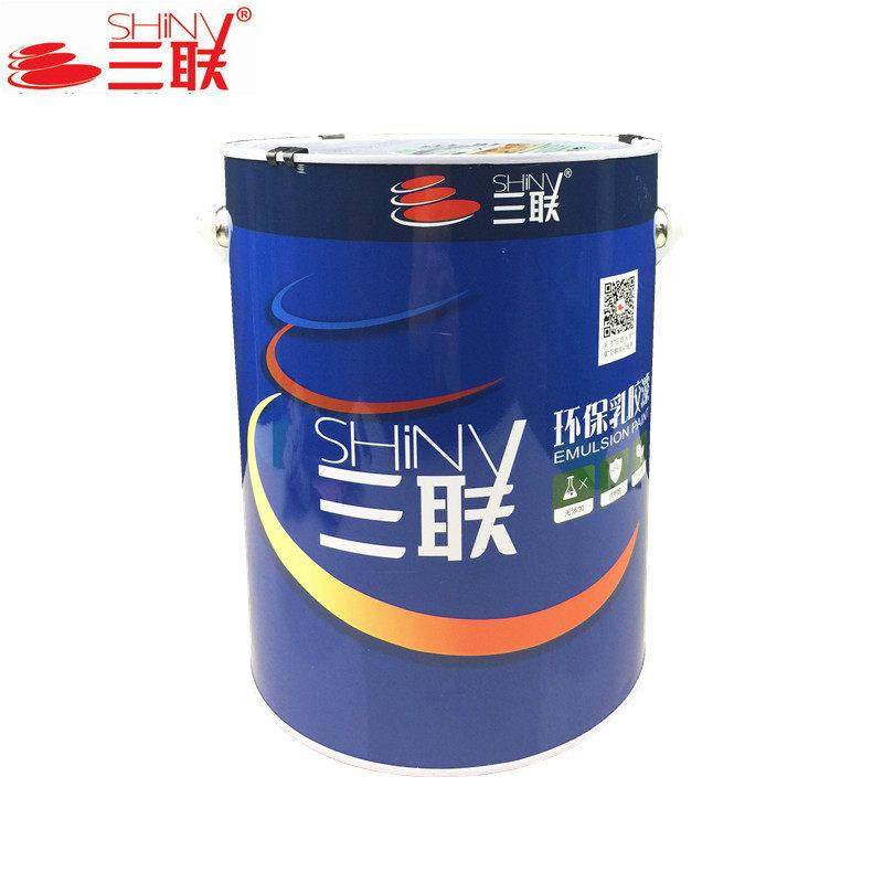 三联优时丽水性内墙涂料 7000F外墙墙面乳胶漆 白色墙漆6公斤装