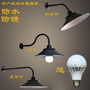 户外路灯铝罩防水马路灯罩LED弯杆灯过道灯壁灯 室外防晒照明灯