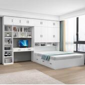 榻榻米衣柜床多功能床头柜一体组合床小户型家用实木儿童间收纳床