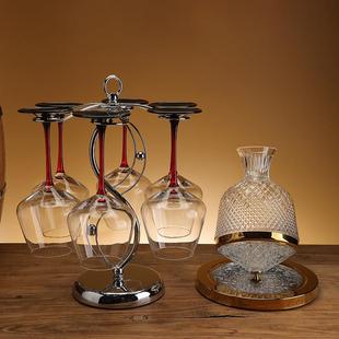 家用勃艮第红酒杯杯架架创意高脚杯现代葡萄吊杯架子简约酒柜摆件