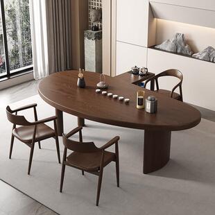 茶台家用小户型实木阳台小茶桌椅组合简约客厅休闲 迷你异形茶几